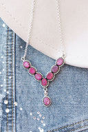 Lariat Druzy Stone Necklace-Lariat and Y Necklaces-Rae Collective, Women's Online Fashion Boutique Located in Phoenix, Arizona (Scottsdale Area)