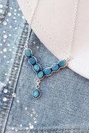 Lariat Druzy Stone Necklace-Lariat and Y Necklaces-Rae Collective, Women's Online Fashion Boutique Located in Phoenix, Arizona (Scottsdale Area)
