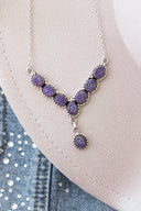 Lariat Druzy Stone Necklace-Lariat and Y Necklaces-Rae Collective, Women's Online Fashion Boutique Located in Phoenix, Arizona (Scottsdale Area)