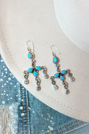 Twisted Rope Chandelier Stone Earrings-Drop Earrings-Rae Collective, Women's Online Fashion Boutique Located in Phoenix, Arizona (Scottsdale Area)