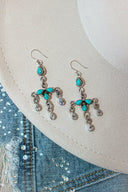 Twisted Rope Chandelier Stone Earrings-Drop Earrings-Rae Collective, Women's Online Fashion Boutique Located in Phoenix, Arizona (Scottsdale Area)