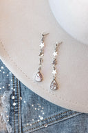 Sterling Silver Star Stone Drop Earrings-Drop Earrings-Rae Collective, Women's Online Fashion Boutique Located in Phoenix, Arizona (Scottsdale Area)