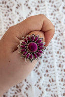 Sunflower Stone Ring-Cluster Rings-Rae Collective, Women's Online Fashion Boutique Located in Phoenix, Arizona (Scottsdale Area)