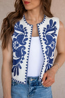 Callie Chic Embroidered Vest-Vests-Rae Collective, Women's Online Fashion Boutique Located in Phoenix, Arizona (Scottsdale Area)