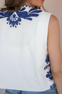 Callie Chic Embroidered Vest-Vests-Rae Collective, Women's Online Fashion Boutique Located in Phoenix, Arizona (Scottsdale Area)