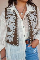 Callie Chic Embroidered Vest-Vests-Rae Collective, Women's Online Fashion Boutique Located in Phoenix, Arizona (Scottsdale Area)