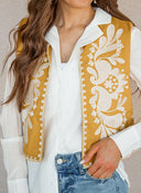Callie Chic Embroidered Vest-Vests-Rae Collective, Women's Online Fashion Boutique Located in Phoenix, Arizona (Scottsdale Area)