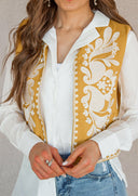 Callie Chic Embroidered Vest-Vests-Rae Collective, Women's Online Fashion Boutique Located in Phoenix, Arizona (Scottsdale Area)