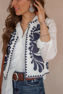 Callie Chic Embroidered Vest-Vests-Rae Collective, Women's Online Fashion Boutique Located in Phoenix, Arizona (Scottsdale Area)