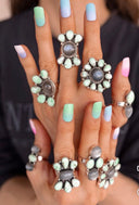Moonlight Bloom Crystal Garden Ring