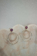 Druzy Double Hoop Earrings | By KKB-Hoop Earrings-Rae Collective, Women's Online Fashion Boutique Located in Phoenix, Arizona (Scottsdale Area)