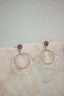 Druzy Double Hoop Earrings | By KKB-Hoop Earrings-Rae Collective, Women's Online Fashion Boutique Located in Phoenix, Arizona (Scottsdale Area)