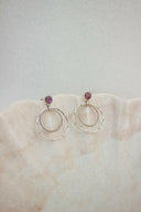 Druzy Double Hoop Earrings | By KKB-Hoop Earrings-Rae Collective, Women's Online Fashion Boutique Located in Phoenix, Arizona (Scottsdale Area)