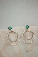 Druzy Double Hoop Earrings | By KKB-Hoop Earrings-Rae Collective, Women's Online Fashion Boutique Located in Phoenix, Arizona (Scottsdale Area)
