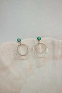 Druzy Double Hoop Earrings | By KKB-Hoop Earrings-Rae Collective, Women's Online Fashion Boutique Located in Phoenix, Arizona (Scottsdale Area)