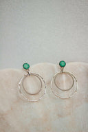 Druzy Double Hoop Earrings | By KKB-Hoop Earrings-Rae Collective, Women's Online Fashion Boutique Located in Phoenix, Arizona (Scottsdale Area)