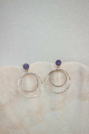 Druzy Double Hoop Earrings | By KKB-Hoop Earrings-Rae Collective, Women's Online Fashion Boutique Located in Phoenix, Arizona (Scottsdale Area)