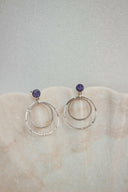 Druzy Double Hoop Earrings | By KKB-Hoop Earrings-Rae Collective, Women's Online Fashion Boutique Located in Phoenix, Arizona (Scottsdale Area)