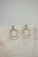 Druzy Double Hoop Earrings | By KKB-Hoop Earrings-Rae Collective, Women's Online Fashion Boutique Located in Phoenix, Arizona (Scottsdale Area)