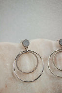 Druzy Double Hoop Earrings | By KKB-Hoop Earrings-Rae Collective, Women's Online Fashion Boutique Located in Phoenix, Arizona (Scottsdale Area)