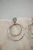 Druzy Double Hoop Earrings | By KKB-Hoop Earrings-Rae Collective, Women's Online Fashion Boutique Located in Phoenix, Arizona (Scottsdale Area)