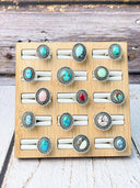 One Of A Kind Classic Stone Slab Rings-Ring Sizers-Rae Collective, Women's Online Fashion Boutique Located in Phoenix, Arizona (Scottsdale Area)