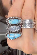 Celestial & Cosmic Three Stone Crawler Rings - Made to Order