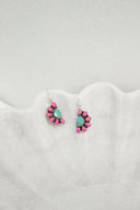 Half Opal Cluster Stone Earrings-Stud Earrings-Rae Collective, Women's Online Fashion Boutique Located in Phoenix, Arizona (Scottsdale Area)