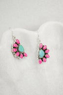 Half Opal Cluster Stone Earrings-Stud Earrings-Krush Kandy, Women's Online Fashion Boutique Located in Phoenix, Arizona (Scottsdale Area)