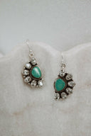 Half Opal Cluster Stone Earrings-Stud Earrings-Krush Kandy, Women's Online Fashion Boutique Located in Phoenix, Arizona (Scottsdale Area)
