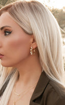 Edgy Glam Spike and Crystal Pearl Earrings-Earrings-Krush Kandy, Women's Online Fashion Boutique Located in Phoenix, Arizona (Scottsdale Area)