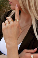 Chained Up Sterling Silver Pig Nose Chain Link Ring | Gold or Silver-Rings-Rae Collective, Women's Online Fashion Boutique Located in Phoenix, Arizona (Scottsdale Area)