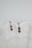 Mini Sterling Silver Burst Boho Double Stone Earrings-Drop Earrings-Rae Collective, Women's Online Fashion Boutique Located in Phoenix, Arizona (Scottsdale Area)