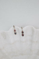 Mini Sterling Silver Burst Boho Double Stone Earrings-Drop Earrings-Rae Collective, Women's Online Fashion Boutique Located in Phoenix, Arizona (Scottsdale Area)