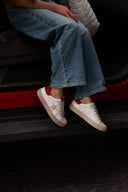 Pop of Red Glitter Star Sneaker-Sneakers-Rae Collective, Women's Online Fashion Boutique Located in Phoenix, Arizona (Scottsdale Area)