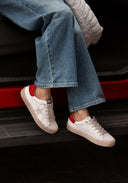 Pop of Red Glitter Star Sneaker-Sneakers-Rae Collective, Women's Online Fashion Boutique Located in Phoenix, Arizona (Scottsdale Area)