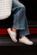 Pop of Red Glitter Star Sneaker-Sneakers-Rae Collective, Women's Online Fashion Boutique Located in Phoenix, Arizona (Scottsdale Area)