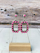 Perfectly Framed Stone Earrings-Earrings-Rae Collective, Women's Online Fashion Boutique Located in Phoenix, Arizona (Scottsdale Area)