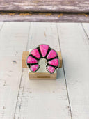 Neon Pink Opal Horseshoe Ring-Rings-Rae Collective, Women's Online Fashion Boutique Located in Phoenix, Arizona (Scottsdale Area)
