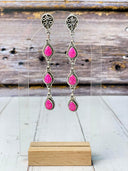 Canyon Sterling Silver Stone Burst Earrings-Earrings-Rae Collective, Women's Online Fashion Boutique Located in Phoenix, Arizona (Scottsdale Area)