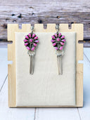 Sterling Tassel Stone Cluster Earrings-Earrings-Rae Collective, Women's Online Fashion Boutique Located in Phoenix, Arizona (Scottsdale Area)