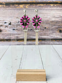 Sterling Tassel Stone Cluster Earrings-Earrings-Rae Collective, Women's Online Fashion Boutique Located in Phoenix, Arizona (Scottsdale Area)