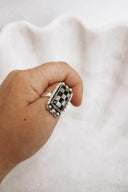 Checkered Bar Ring | By KKB-Bar Rings-Rae Collective, Women's Online Fashion Boutique Located in Phoenix, Arizona (Scottsdale Area)