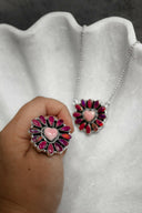 Hearts and Mixed Stone Sterling Silver Necklaces & Rings-Chain Necklaces-Rae Collective, Women's Online Fashion Boutique Located in Phoenix, Arizona (Scottsdale Area)