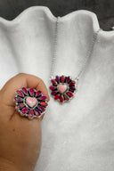 Hearts and Mixed Stone Sterling Silver Necklaces & Rings-Chain Necklaces-Rae Collective, Women's Online Fashion Boutique Located in Phoenix, Arizona (Scottsdale Area)