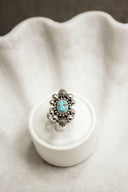 Single Stone Golden Hills Sterling Silver Concho Ring-Statement Rings-Rae Collective, Women's Online Fashion Boutique Located in Phoenix, Arizona (Scottsdale Area)
