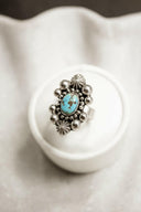 Single Stone Golden Hills Sterling Silver Concho Ring-Statement Rings-Rae Collective, Women's Online Fashion Boutique Located in Phoenix, Arizona (Scottsdale Area)