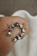 Small Horseshoe Sterling Silver Cluster Ring-Cluster Rings-Rae Collective, Women's Online Fashion Boutique Located in Phoenix, Arizona (Scottsdale Area)