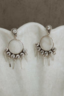 7 Jewel Hoop Studded Dangle Earring-Drop Earrings-Rae Collective, Women's Online Fashion Boutique Located in Phoenix, Arizona (Scottsdale Area)