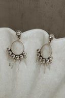 7 Jewel Hoop Studded Dangle Earring-Drop Earrings-Rae Collective, Women's Online Fashion Boutique Located in Phoenix, Arizona (Scottsdale Area)